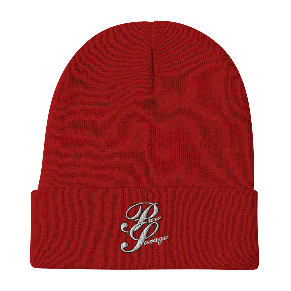 Pure Savage Embroidered Beanie